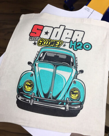 Plastisoldruck Stoffbeutel